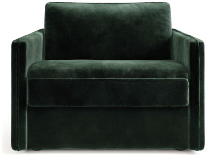85758dafd4f25805d28f5af4cbd389e4582359426a58dd132b0de1c4c04d2a88.jpg An Image of Jay-Be Slim Velvet Cuddle Sofa Bed - Ink Blue