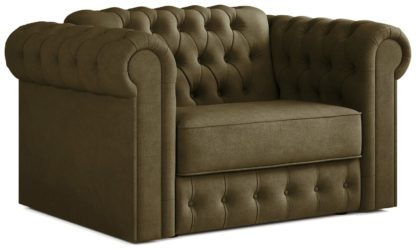 a469cade0a0dc030c5e6292ad6c383b51f8262c4e0c98cf079bd9bb2610910ff.jpg An Image of Jay-Be Chesterfield Fabric Cuddle Sofa Bed - Sage Green