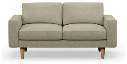 b63aae4d39cbcf8c765236c0c187beae5a2524492b9c424b0d30ddf7cbcce289.jpg An Image of Hutch Fabric Block Arm 2 Seater Sofa - Aegean Blue