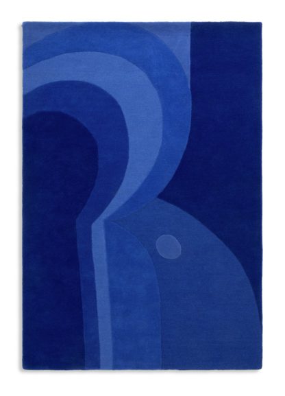 cfa564926428b1bc68917b5488e808a42874fe41144b75b96ed9978a827f2783.jpg An Image of Habitat 60 Ripple Rug by Simone Brewster - 160x230cm - Blue
