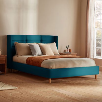e0c284f6286292a6b367a7c68a80aa0d5d1bba46ef4226bd997df1c522f24cb5.jpg An Image of Silentnight Lilith Bed Frame, Velvet Ochre