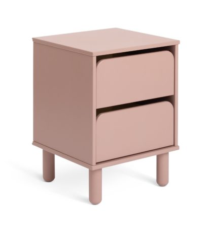 eb2e2a27aee3cc94ffa68c5f9b9b67b1e4f079ac76dd0f406178ee993d04e9a3.jpg An Image of Habitat 60 Alba 2 Drawer Bedside Table - Dusky Pink