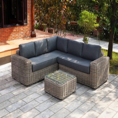 11fcc5451589b0e829afad477ef9b70811d29d39d11147324f4d29bda167707b.jpg An Image of Como Corner Lounge Set Brown