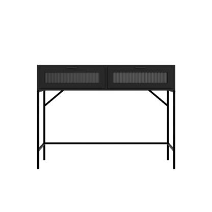 3ce68fe472162c76e4d86c3524436af4615438fefb3557a7f2423ab05ac4d268.jpg An Image of Lincoln Console Table, Matte Black Black