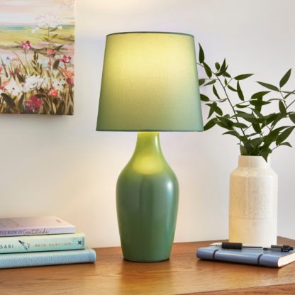 6450e53a16da41c926cc2941a067607dcf6ba510fd32f6470d82e9964ad55a92.jpg An Image of Ava Ceramic Table Lamp Yew