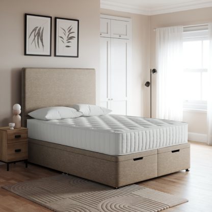bdca792c36d47b0b01903e8e219ac60ab1fe81b85a6609d257809ca44ceac37e.jpg An Image of Luxury End Ottoman Base, Linen Dark Beige