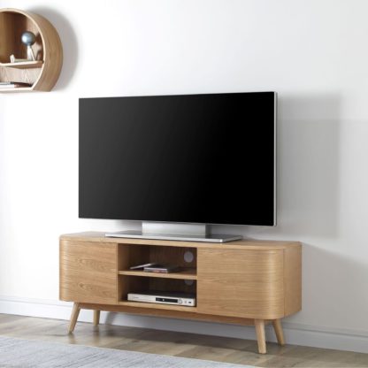 4100d9452ed48b756a4df02de720221a0b223428870b8e908d405c4a78497e62.jpg An Image of Oslo Tv Stand for Tvs Up To 60 Oak