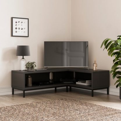 005c137951674385ffb4cef112478d7776ae2dd81ebe3f5150eee157a5d453ec.jpg An Image of Fulton Open Corner TV Unit for TVs up to 60"