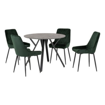 035da468123d44fb0f7b68d949fbd1080158bcdf77e6f8ec4559c8e1b6edb4c1.jpg An Image of Athens Round Dining Table with 4 Avery Chairs
