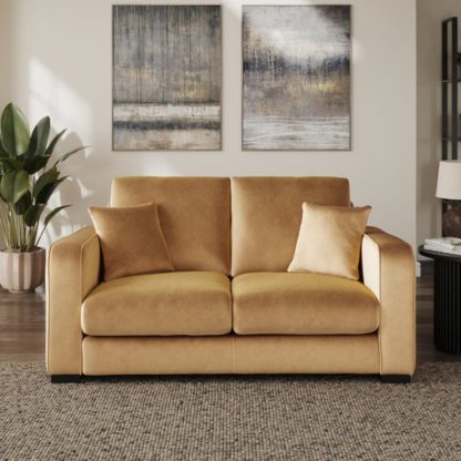 046fe2a6491f4638eecbd8ae2ea11dbfaf6aeb07113a66d81780ad9499a67bf4.jpg An Image of Carson Vintage Velvet 2 Seater Sofa
