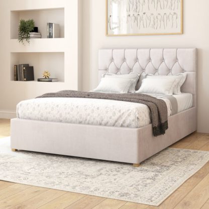 15ae2171df84ff0805f3a77aeff56837bd186cfa9a64248bcf6df905b518e246.jpg An Image of Olivier Plush Velvet Adjustable Bed