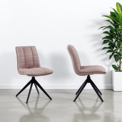 19b489775d8c266461d94d8fab6ddcb5a35d28add108e78f652bc8887b799558.jpg An Image of Indus Valley Set of 2 Pebble Swivel Dining Chairs