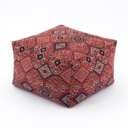 28f51b13a1afceb21504948d7e7463e4190d0d1dd253a1ddd0ee66611204840b.jpg An Image of Hester Kilim Cube Pouffe