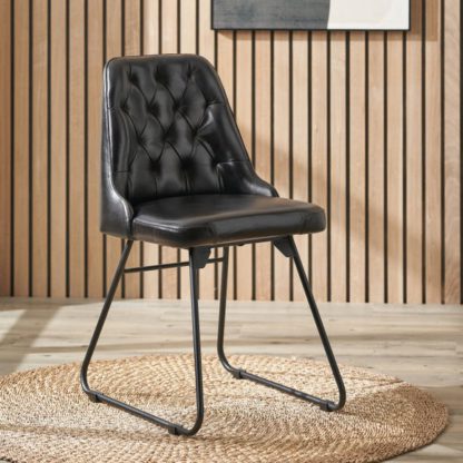 2c5d804be48d2f398035e360ed7152a0a21022267c05793d0b469a6764b6a49d.jpg An Image of Camillo Diamond Back Dining Chair, Leather