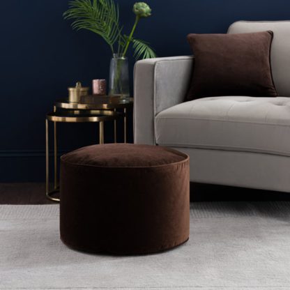 2cb6bb175c6b4e8bf2fac5e8527f988f3f850c96962adcd00dfd64967314ebbf.jpg An Image of Eliza Velvet Pouffe
