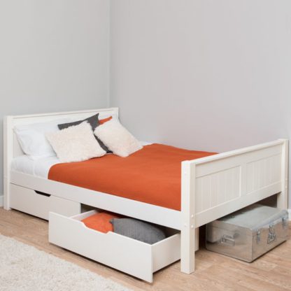 647f91c2029b8b27c8336afcc4243989c5d71113766d170e0602685e443d68e8.jpg An Image of Stompa Pine Bed with 2 Underbed Drawers