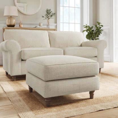 65c11a458a34f5d3f3d49bf941d5e7d6f75267002f60f75b82453443ce5d3170.jpg An Image of Flori Tonal Plush Chenille Footstool