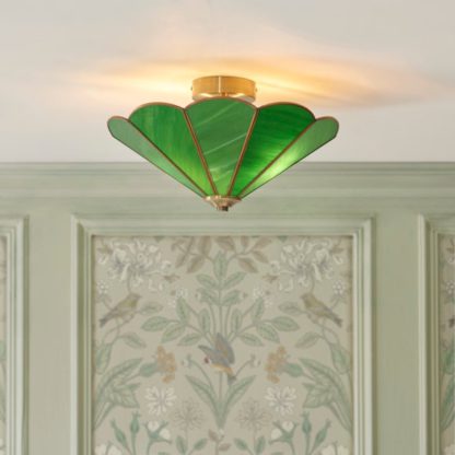 65fac1a2fbb3ea7d723be455d250b476230b83108011ffd0f6f1d876549f6e28.jpg An Image of Colette Mid Century 2 Light Flush Ceiling Light