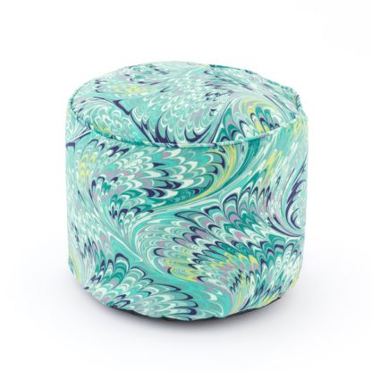67d0720d65336a1f99f31f90049d2b6ea5f41490560a4ff3315dfefec4879d4b.jpg An Image of Feather Marble Teal Pouffe