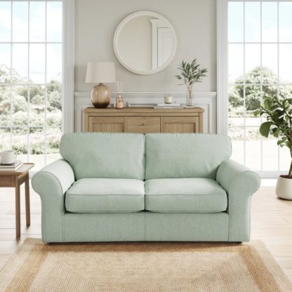 6deaca764ae1f0debeb35334c1f3b3fa9d0655994407bac4ba64a8a0ade0e823.jpg An Image of Flori Soft Chenille 2 Seater Sofa Bed