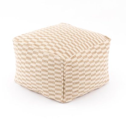 70483aba20e5dfaf6a22d2091e9b56a438b227537ad037c9f9c227a3758b6dde.jpg An Image of Rayna Rectangle Checkerboard Pouffe