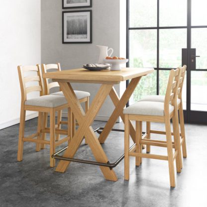 77c1ffa7e807b207f1dd51e6732f56ae2ae54ca69bdc9452845d21a497220a49.jpg An Image of Normandy Bar Table, Oak