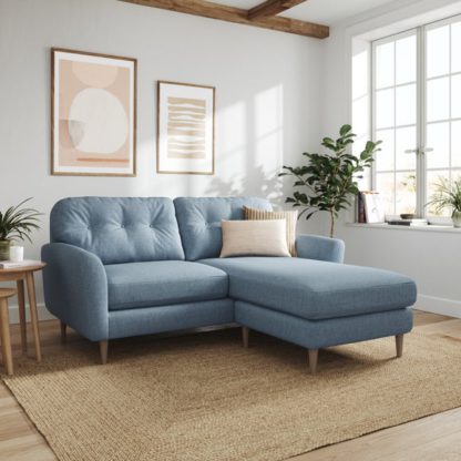 8766e04116d59760dde7d2333256b167f8a05beecef5d62daa59f9dbea5b8efd.jpg An Image of Sven Chunky Tonal Weave Reversible Corner Chaise Sofa