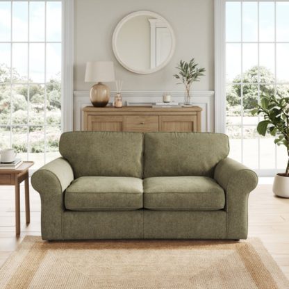 88a6afd4f812fe8b39a8713566811bf6ac25dceac72df0905fd8499854be480a.jpg An Image of Flori Soft Chenille 2 Seater Sofa Bed