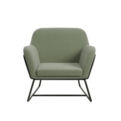 8ab66a9c42a180016d0554f63b2b13e8f08daedf512ff7b058db13303240fef9.jpg An Image of Return - Charles Metal Leg Velvet Occasional Chair