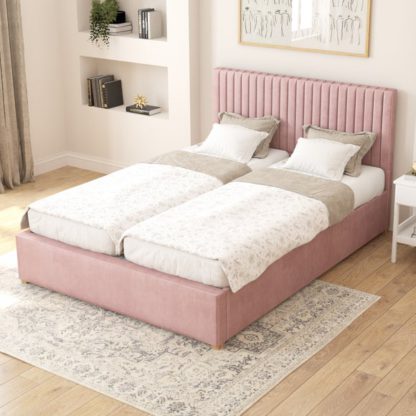 8b4b0e7ea4444acbf958845fd15375603f359bf5c9346b94b25d87257308db5e.jpg An Image of Grant Plush Velvet Adjustable Bed
