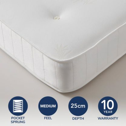 8dda7cc87f22b06fc2dd61ff501a0f21e349711f90ad61309777338bbe8cf0b5.jpg An Image of Fogarty Bamboo 1000 Pocket Mattress