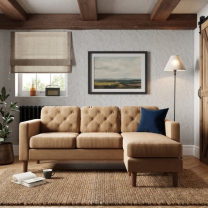 9749d426abcc6ab021c4674f5a06b1220499f21f3d21b92a56d3b09596a7e77c.jpg An Image of Jacob Velvet Buttoned Compact Corner Chaise Sofa