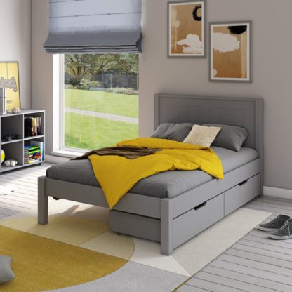 a5986a10da336f34596049ac4756e6afe7509770aea8aedd5e0bca725aea9738.jpg An Image of Stompa Classic Low End Bed with 2 Underbed Drawers
