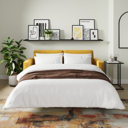 b2aca3afc37f3da1ed118ff8d42b2a2852d8060dddf7486877a63a5ef6901ea7.jpg An Image of Zoe Plain Velvet 3 Seater Sofa Bed