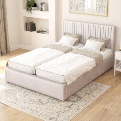 b614c8e30aa2b0bef29739deb7b4eff0dcfb2513eee48c7247714541d35a76c6.jpg An Image of Grant Plush Velvet Adjustable Bed