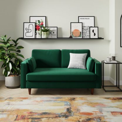 b7b431087eef0b8177a30959048d7411a9690e7c3a3ba045be825f4382e16648.jpg An Image of Zoe Plain Velvet 2 Seater Sofa
