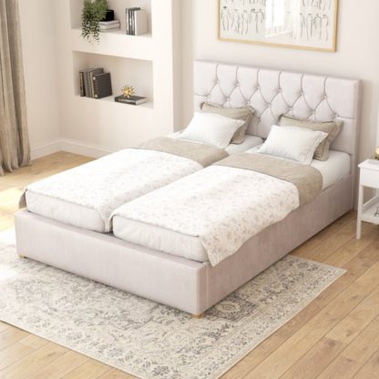 bb8f1ee116cc90a48347705f4a27f23081351e24450dd68903c122eda0d9bb99.jpg An Image of Olivier Plush Velvet Adjustable Bed