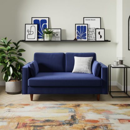 bb998bcaaf16118e37eda23aaf18fae3bcad9c47d28de42ec4957f99bb774bfb.jpg An Image of Zoe Plain Velvet 2 Seater Sofa