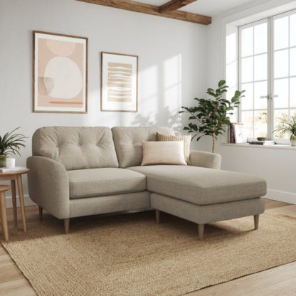 be66d3ae599e9a455b0d901a7c501f021e2d9c02d0d22aac2670339462fa3a6d.jpg An Image of Sven Chunky Tonal Weave Reversible Corner Chaise Sofa