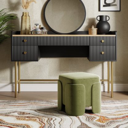 c764f1edab23c05f2b20dc4a177c83c582afe36d357914fd24c1faca3cf2ff7e.jpg An Image of Hailey Velvet Footstool Black