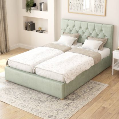ca4de685dd3f6a4f462a6960a9da7db57b319f9c9185a49a6205ca97a0229124.jpg An Image of Olivier Plush Velvet Adjustable Bed