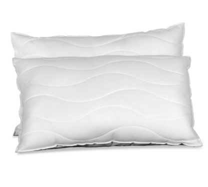d39cfe596a066cede82d3be40dea6f56052400d9c0bd30ca77ef06220d832f16.jpg An Image of Luxury Bamboo Memory Foam Laytech Foam Pillow - White - Fabric