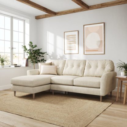d7a9aaa48e6b62f94ae2cf9cccb2d05759ada1196dbc89c9dd4f2125d5fa14ba.jpg An Image of Sven Chunky Tonal Weave Large Corner Chaise Sofa