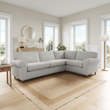 de1475c5170dcaf44bafcac9dff78effebbf094ea444baa34aed3d77373225a5.jpg An Image of Flori Soft Chenille Corner Sofa