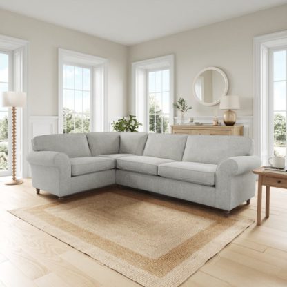 e22220e881fac47de53079dbe6ef791ae60b8a9de908cd549e4c4900445053fa.jpg An Image of Flori Soft Chenille Corner Sofa