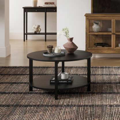 e403ca0ccd176e2c41ae3ff4509c8a3dada6327afcb767b86d86b4fff5780e8a.jpg An Image of Westbrook Coffee Table, Black Oak