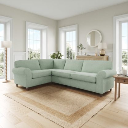 fde05b27783ce22c51dd1b175a404e95ba5761bac55e42e30920b63da15dcd41.jpg An Image of Flori Soft Chenille Corner Sofa